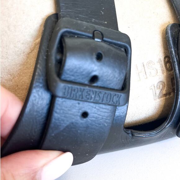 Birkenstock Arizona Rubber Slip On Sandals Shoes Size 42 L11 M9 Black Open Toe - Picture 7 of 10